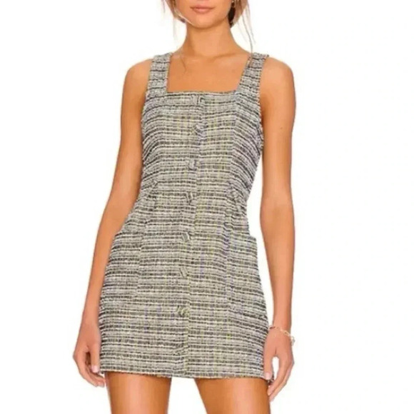 FREE PEOPLE Maxx Mini Shirt Dress in Midnight Combo XS NWT - Picture 1 of 9